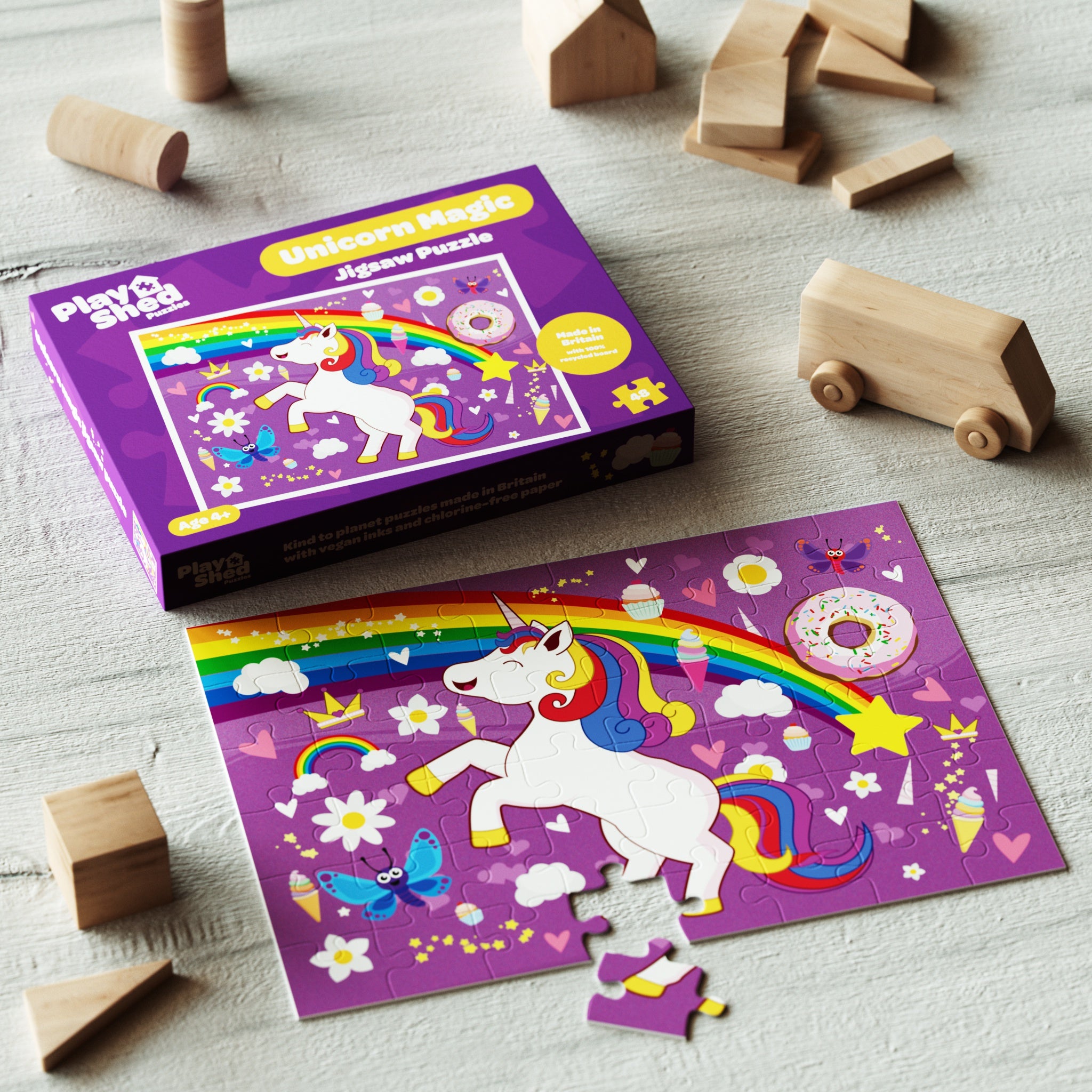 Eco-friendly kids jigsaw puzzles handmade in Britain